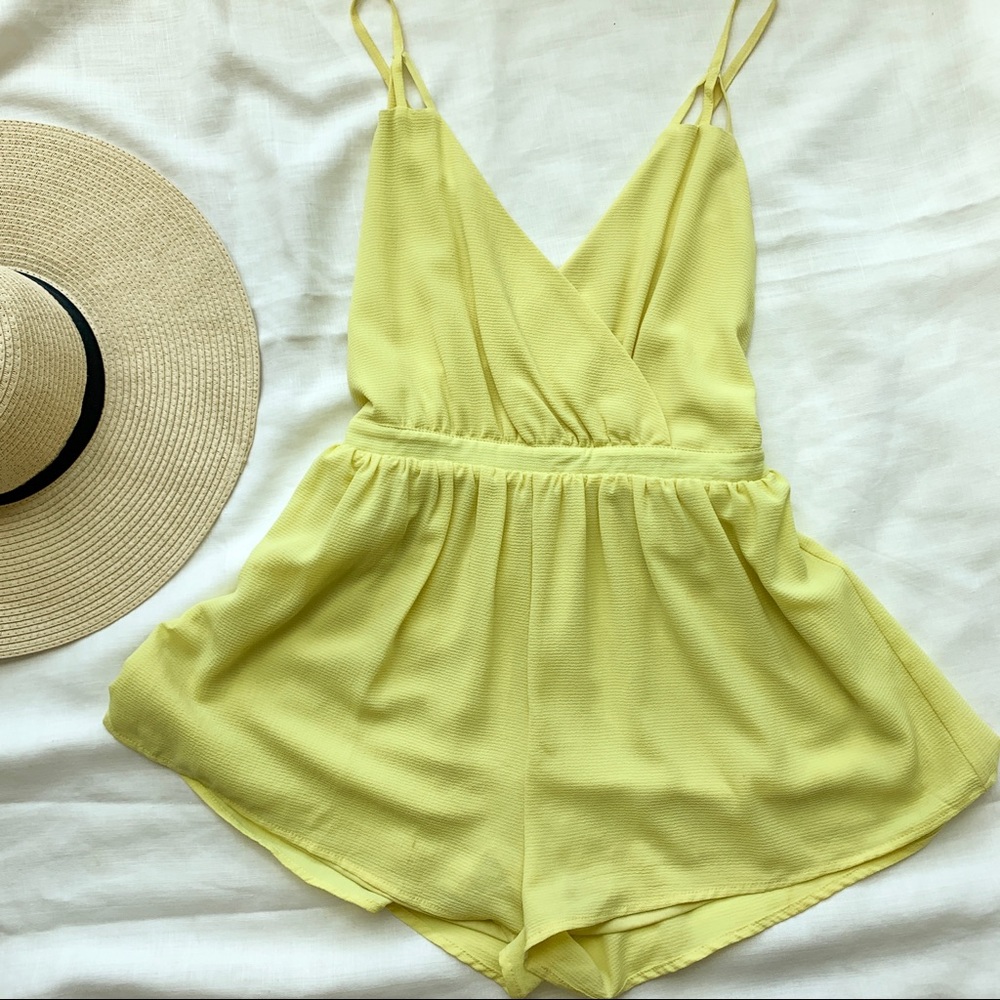 Muted lime green romper